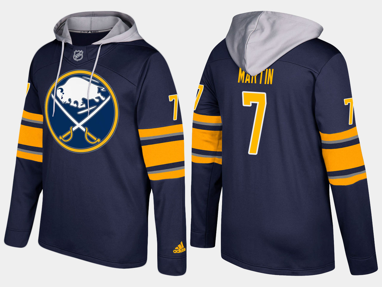 NHL Men Buffalo sabres retired 7 rick martin blue hoodie